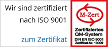 Wir sind zertifiziert nach ISO 9001 